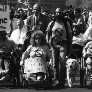 march led by disabled protesters