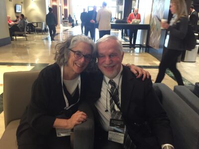 Lainey and Paul smiling together at the CSUN Conference in San Diego, 2019